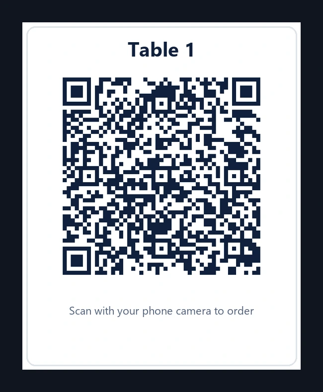 QR ordering